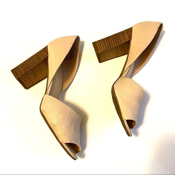 Franco Sarto Wood Block open toe heels - Picture 2 of 8